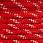 Polybraid 32 röd-vit närbild PolyRopes