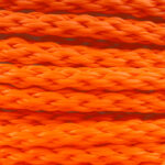 Polyetenlina lösflätad orange närbild PolyRopes