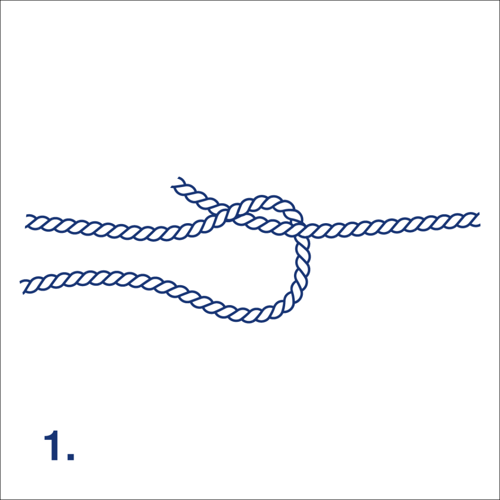 Knot Reef Knot / Square Knot Step 1