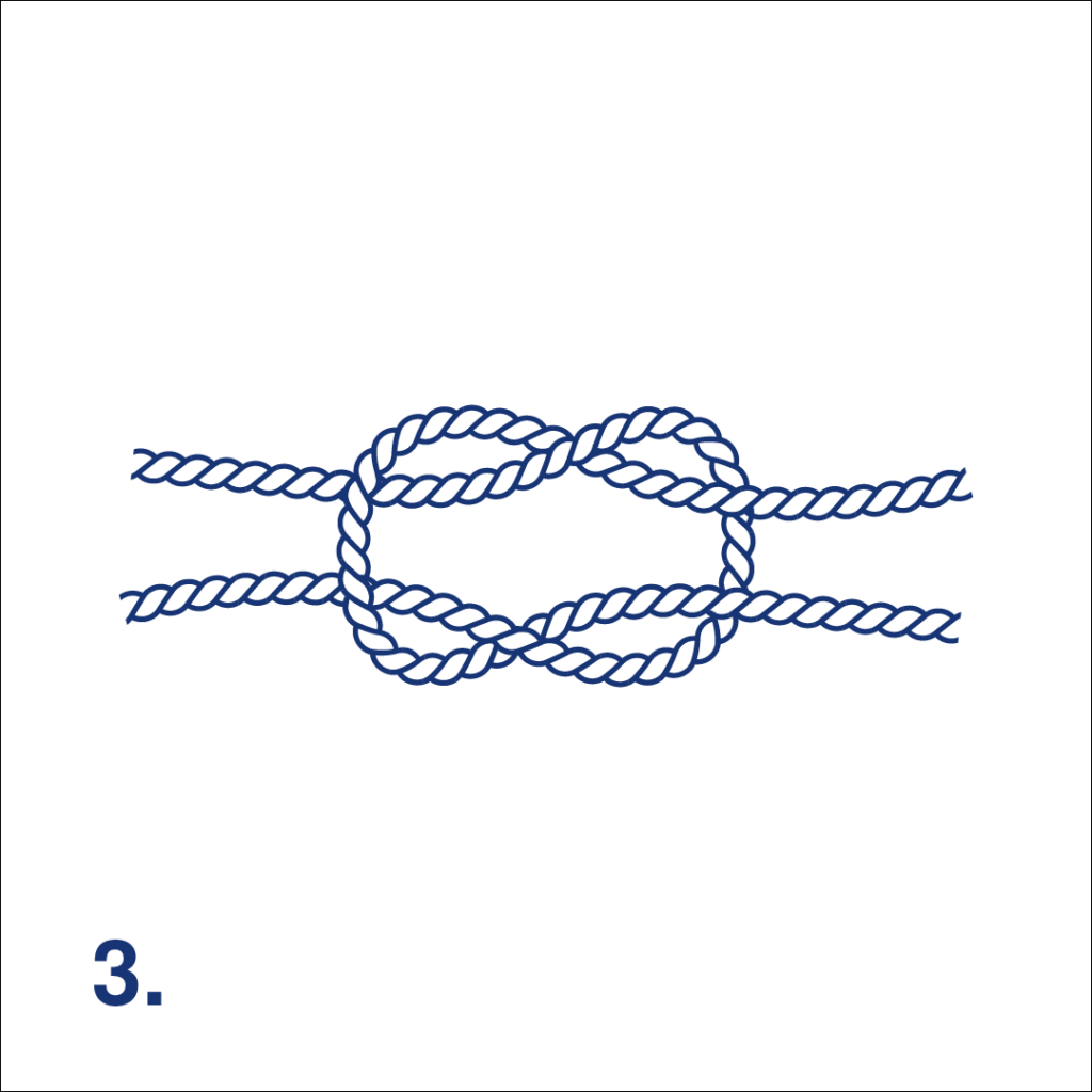 Knot Reef Knot / Square Knot Step 3