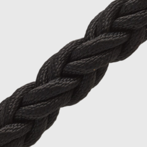 Trappräcke rep, polyester, svart, Delta närbild