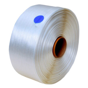 Spool with white binding for shrink foiling of boat