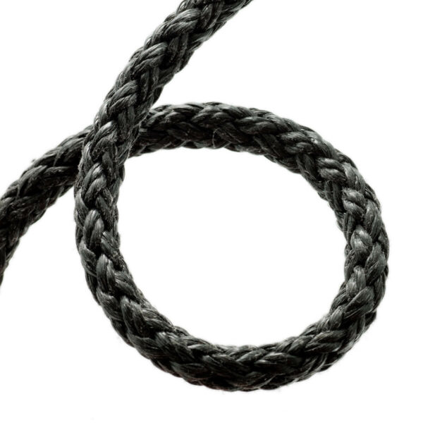 Cordage braided PP-film black rope