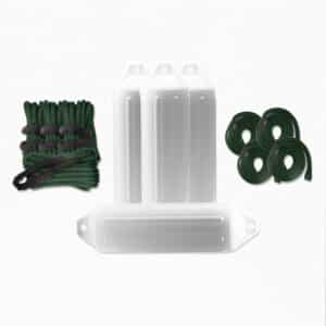 poly-ropes-Festmacherpaket-dunkelgrün+weiß