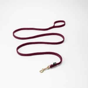 poly-ropes-Leine-hund-lajka-pistolenhaken-weinrot